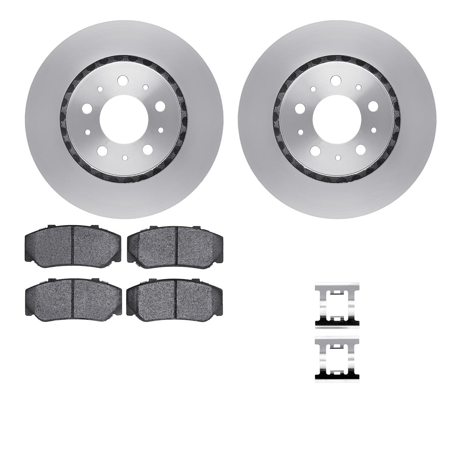 Dynamic Friction Company Front Brake Rotors with 5000 Advanced Brake Pads includes Hardware 6512-27091