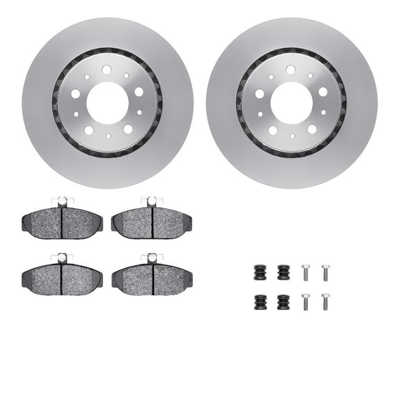 Dynamic Friction Company Front Brake Rotors with 5000 Advanced Brake Pads includes Hardware 6512-27151