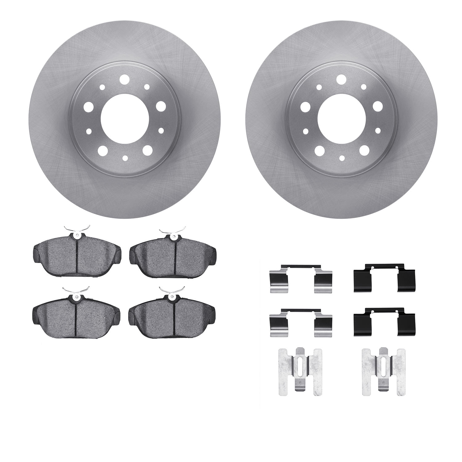Dynamic Friction Company Front Brake Rotors with 5000 Advanced Brake Pads includes Hardware 6512-27157