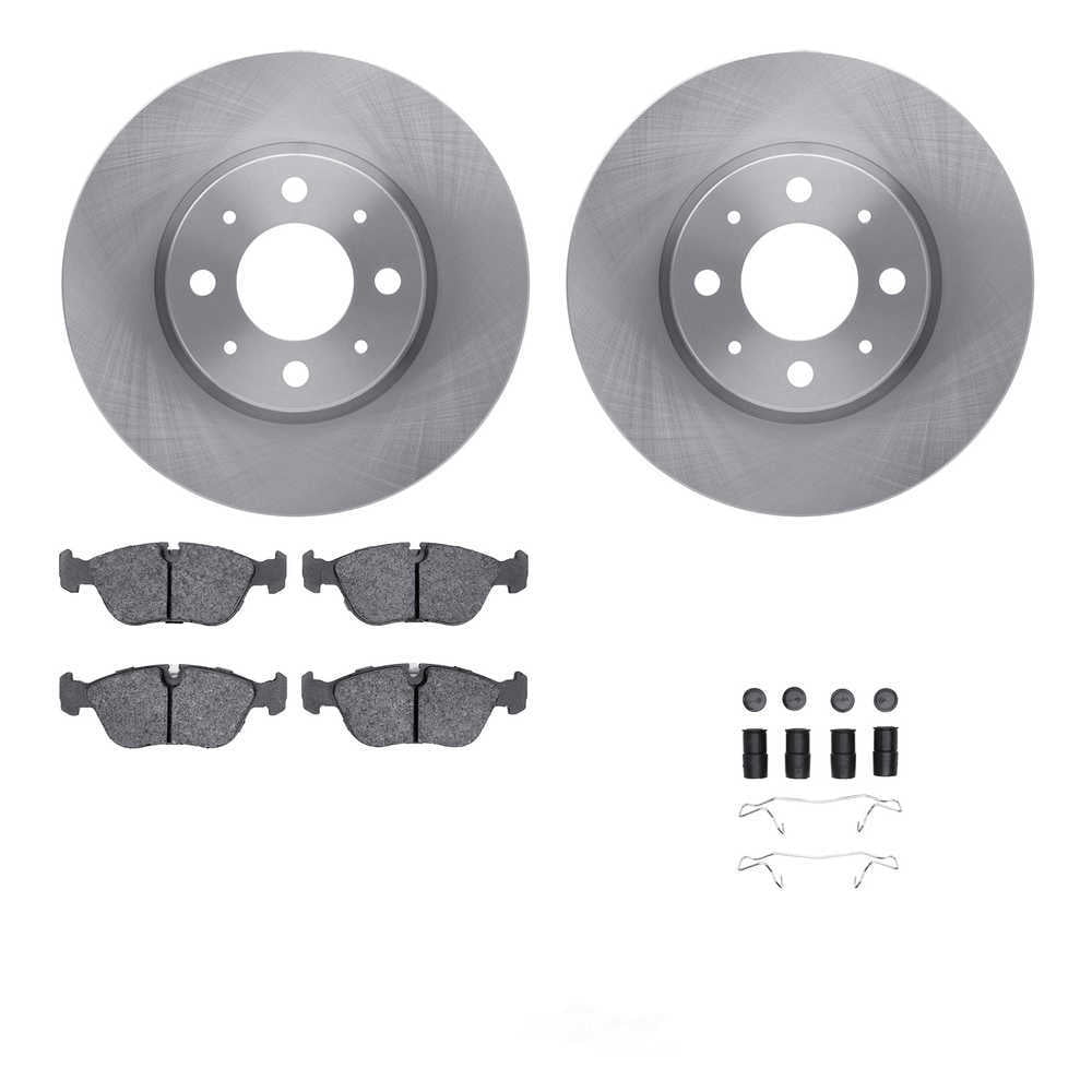 Dynamic Friction Company 6512-27160 DFC Rotors with 5000 Advanced Brake Pads includes Hardware