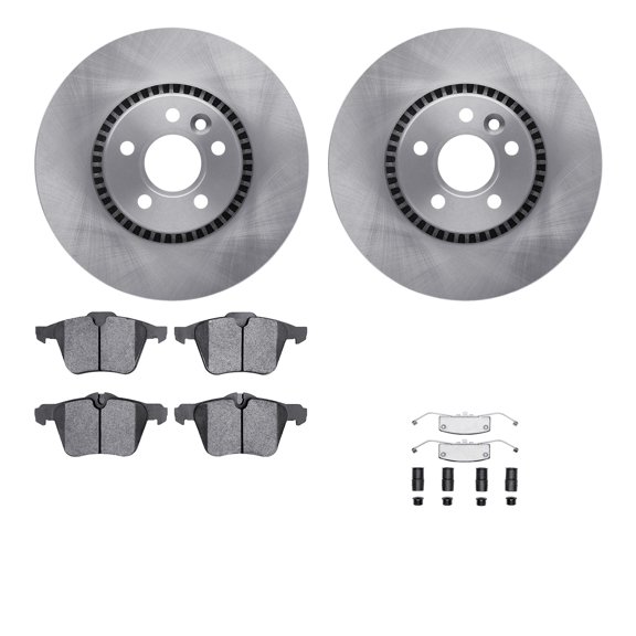 Dynamic Friction Company Front Brake Rotors with 5000 Advanced Brake Pads includes Hardware 6512-27283
