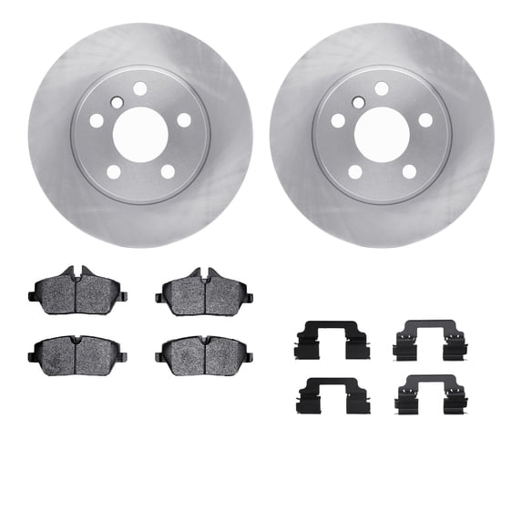 Dynamic Friction Company Front Brake Rotors with 5000 Advanced Brake Pads includes Hardware 6512-31611