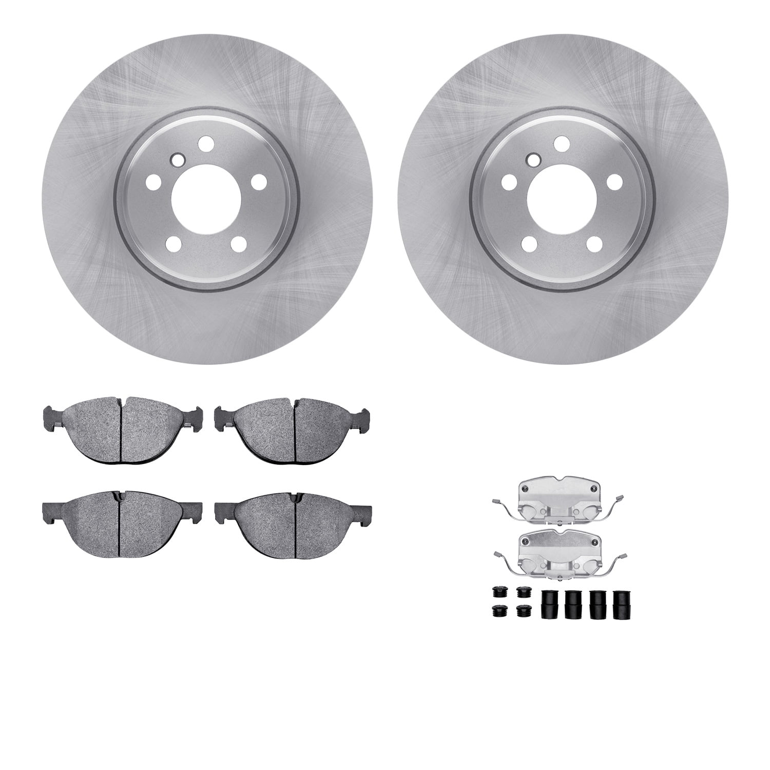 Dynamic Friction Company Front Brake Rotors with 5000 Advanced Brake Pads includes Hardware 6512-31690