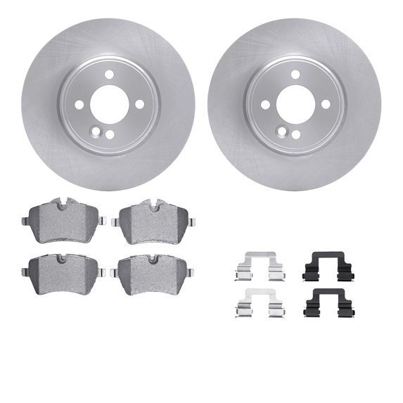 Dynamic Friction Company Front Brake Rotors with 5000 Advanced Brake Pads includes Hardware 6512-32031