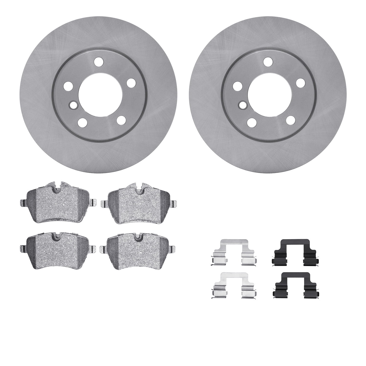 Dynamic Friction Company Front Brake Rotors with 5000 Advanced Brake Pads includes Hardware 6512-32065