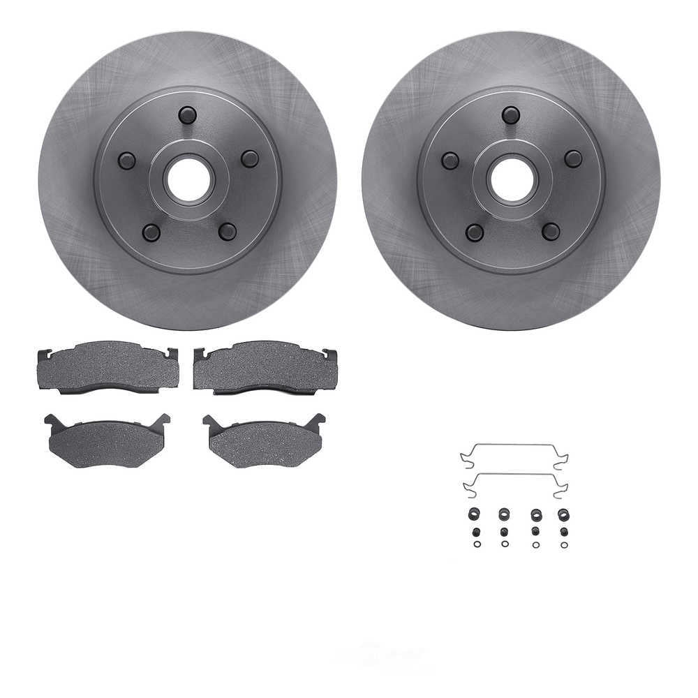 Dynamic Friction Company 6512-39038 DFC Rotors with 5000 Advanced Brake Pads includes Hardware