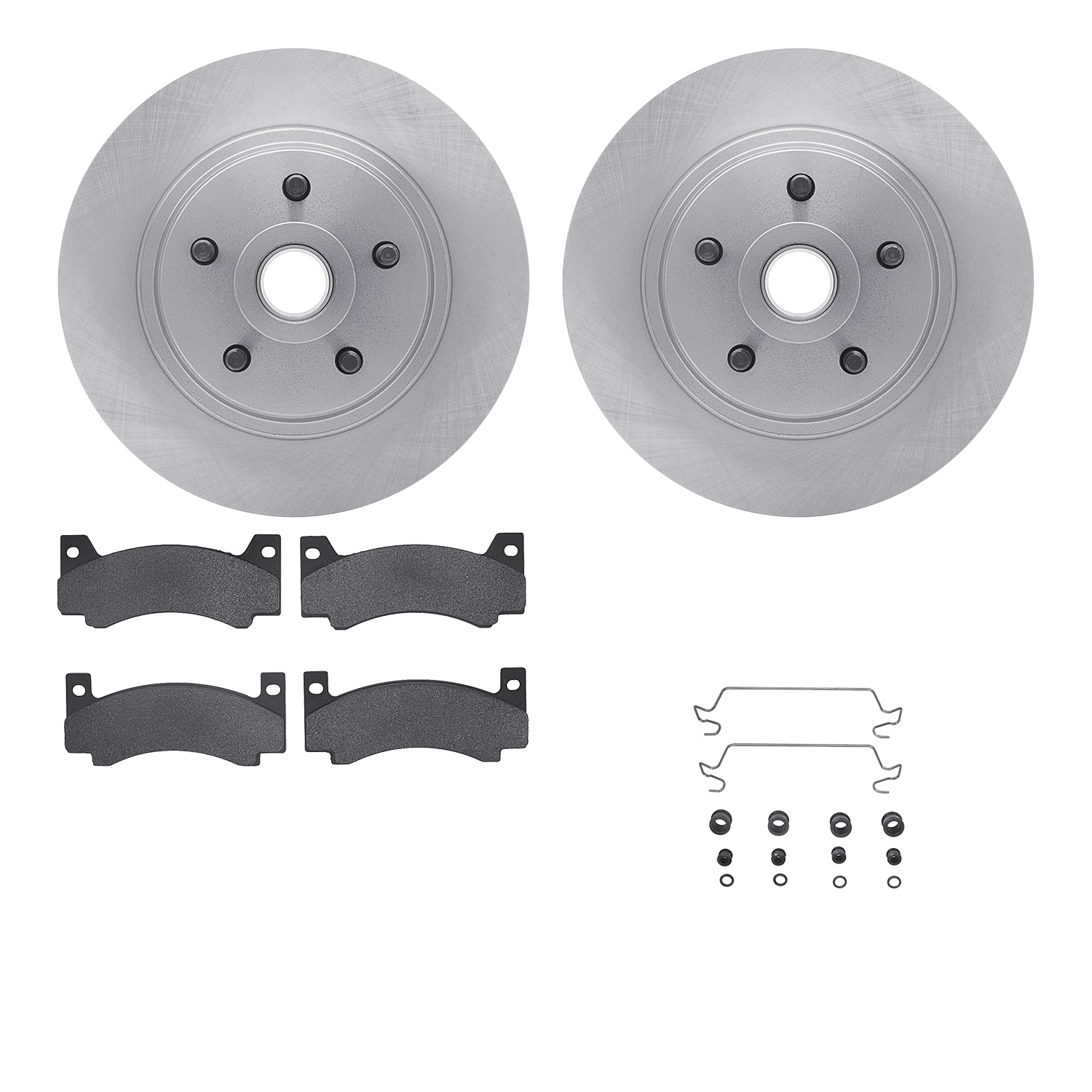 Dynamic Friction Company Front Brake Rotors with 5000 Advanced Brake Pads includes Hardware 6512-40086