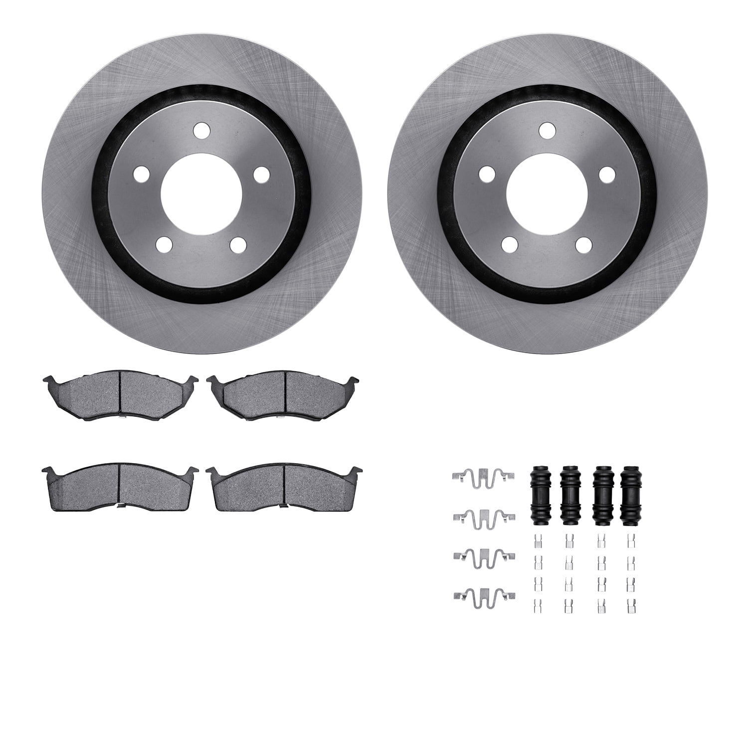 Dynamic Friction Company Front Brake Rotors with 5000 Advanced Brake Pads includes Hardware 6512-40158