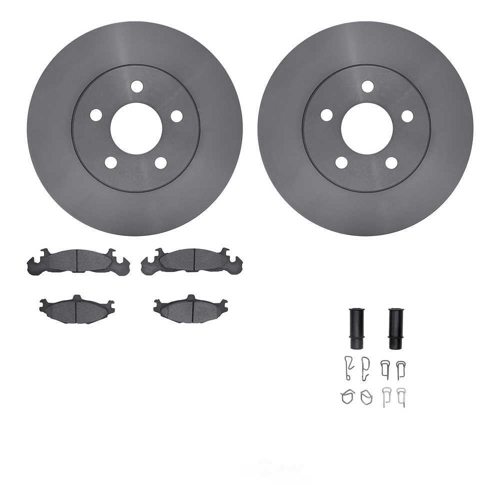 Dynamic Friction Company 6512-40197 DFC Rotors with 5000 Advanced Brake Pads includes Hardware