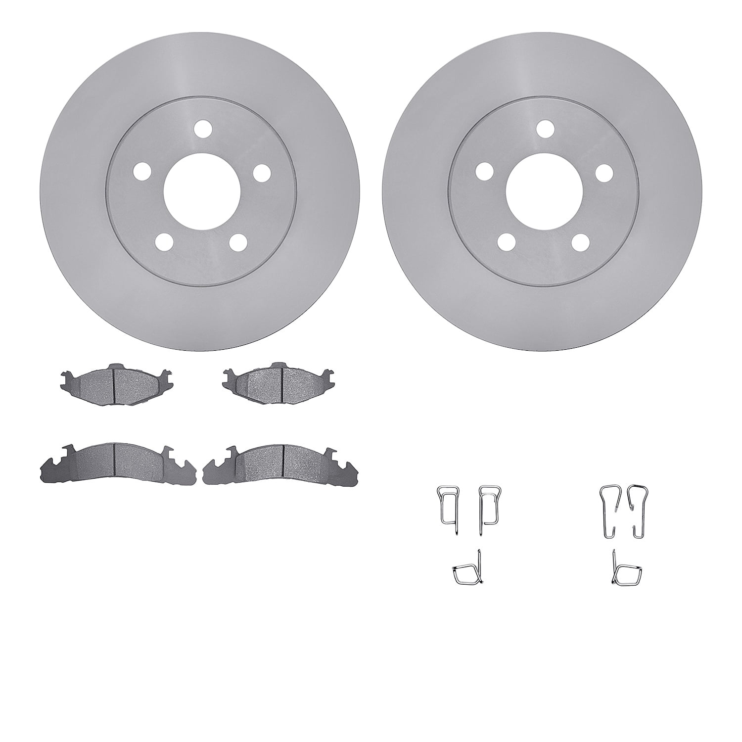 Dynamic Friction Company Front Brake Rotors with 5000 Advanced Brake Pads includes Hardware 6512-40198