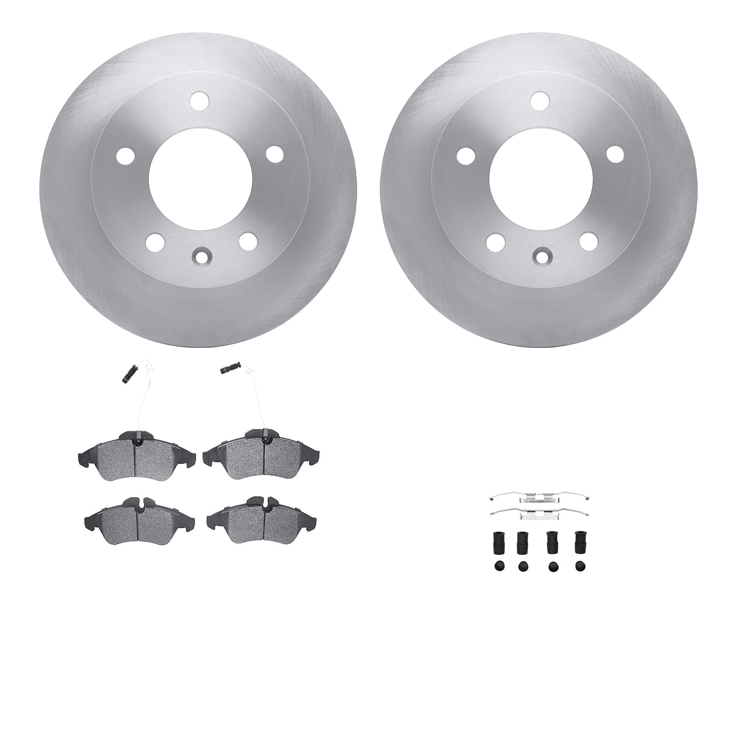 Dynamic Friction Company Front Brake Rotors with 5000 Advanced Brake Pads includes Hardware 6512-40252