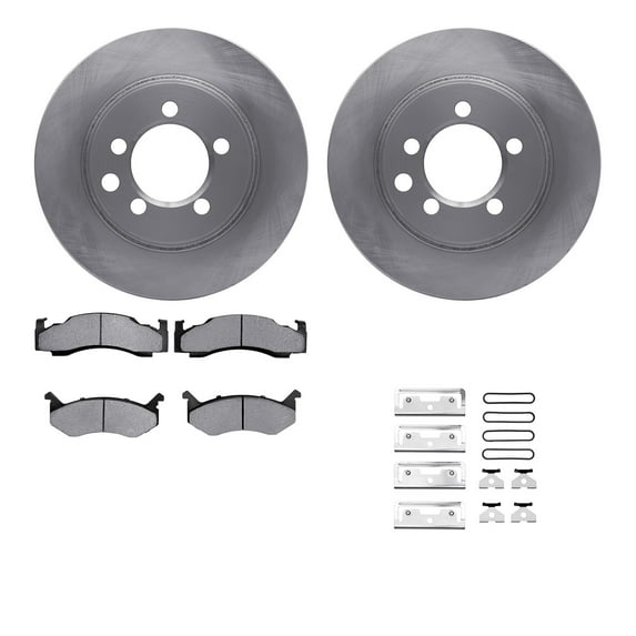 Dynamic Friction Company Front Brake Rotors with 5000 Advanced Brake Pads includes Hardware 6512-40309