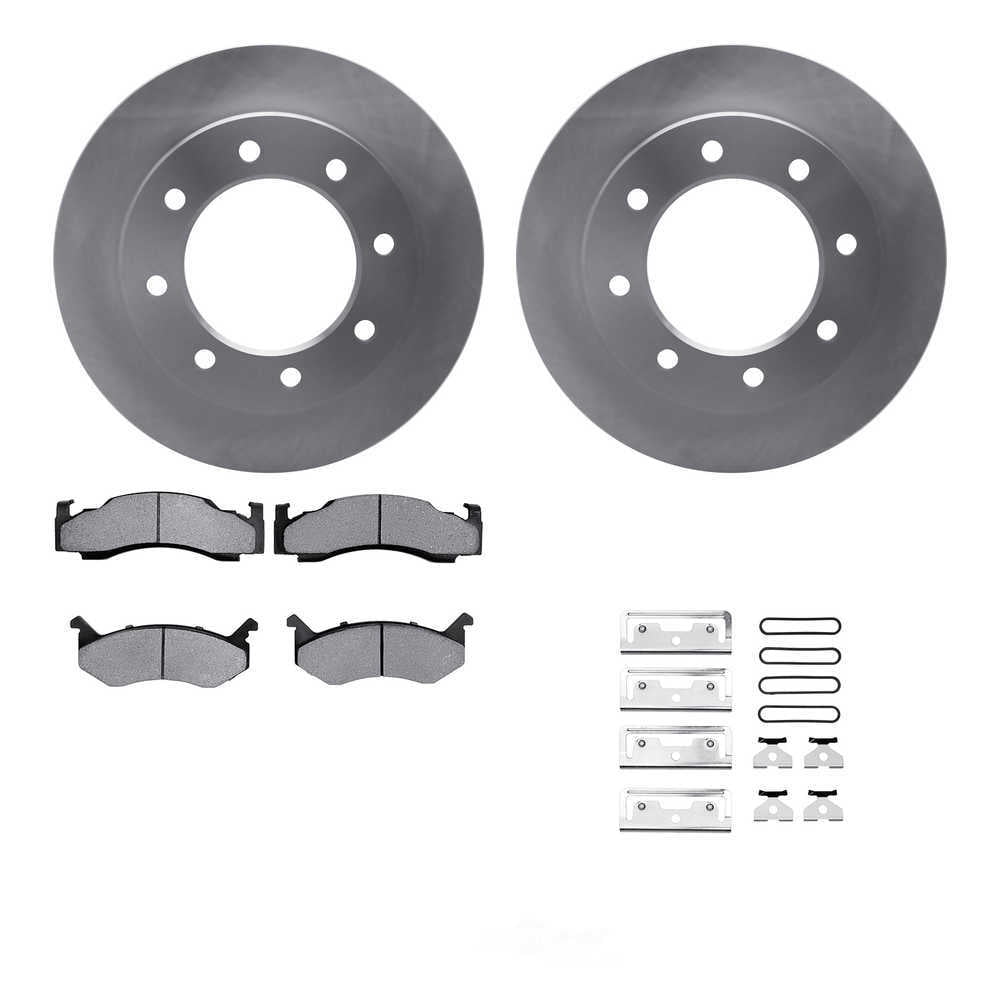 DFC 5000 Euro Ceramic Brake Pads and Hardware Kit - Archived 6512-40315 DFC Rotors with 5000