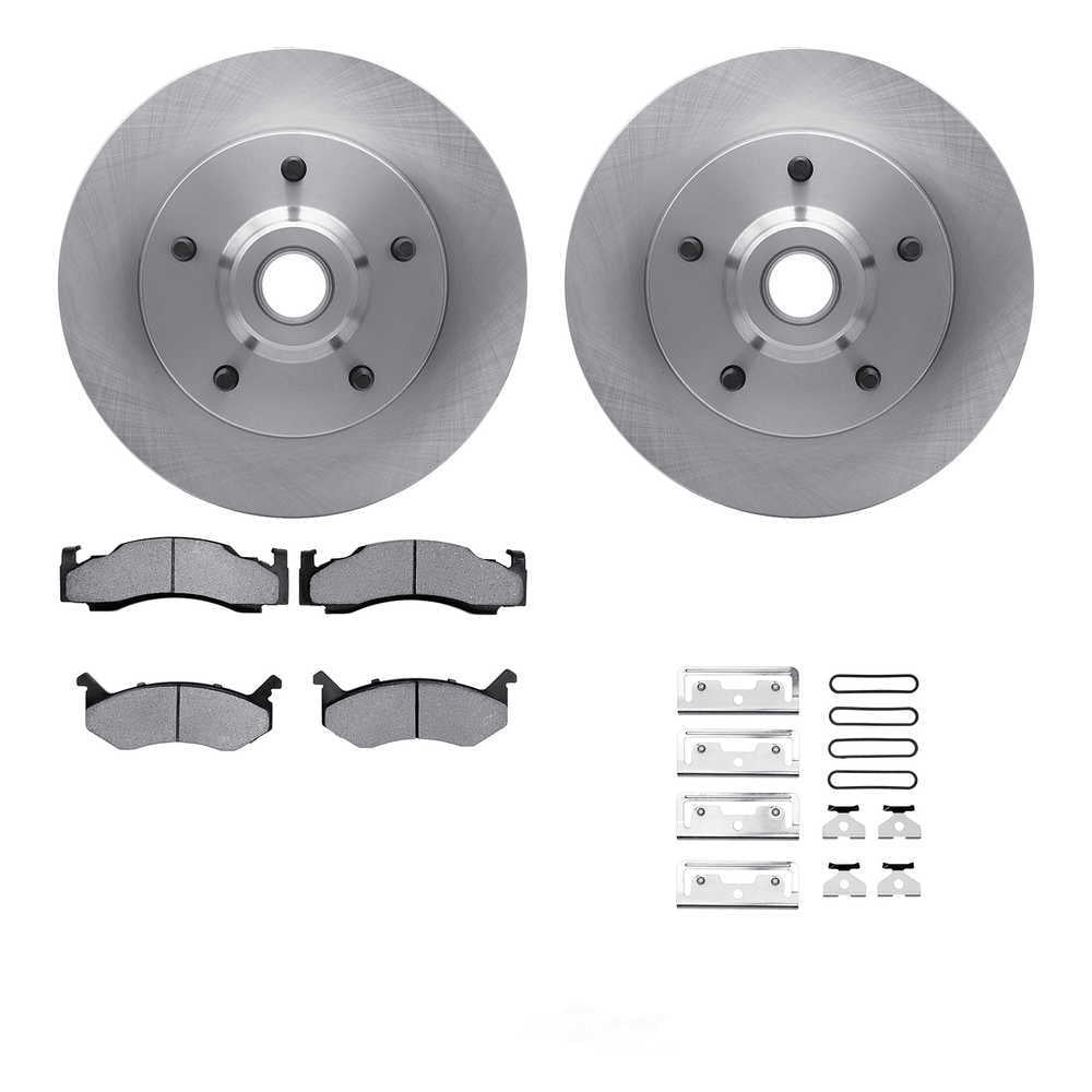DFC 5000 Euro Ceramic Brake Pads and Hardware Kit - Archived 6512-40351 DFC Rotors with 5000