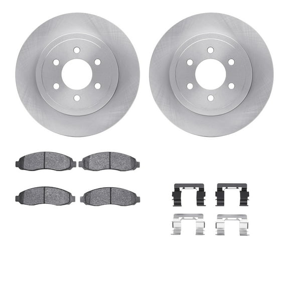 Dynamic Friction Company Front Brake Rotors with 5000 Advanced Brake Pads includes Hardware 6512-40438
