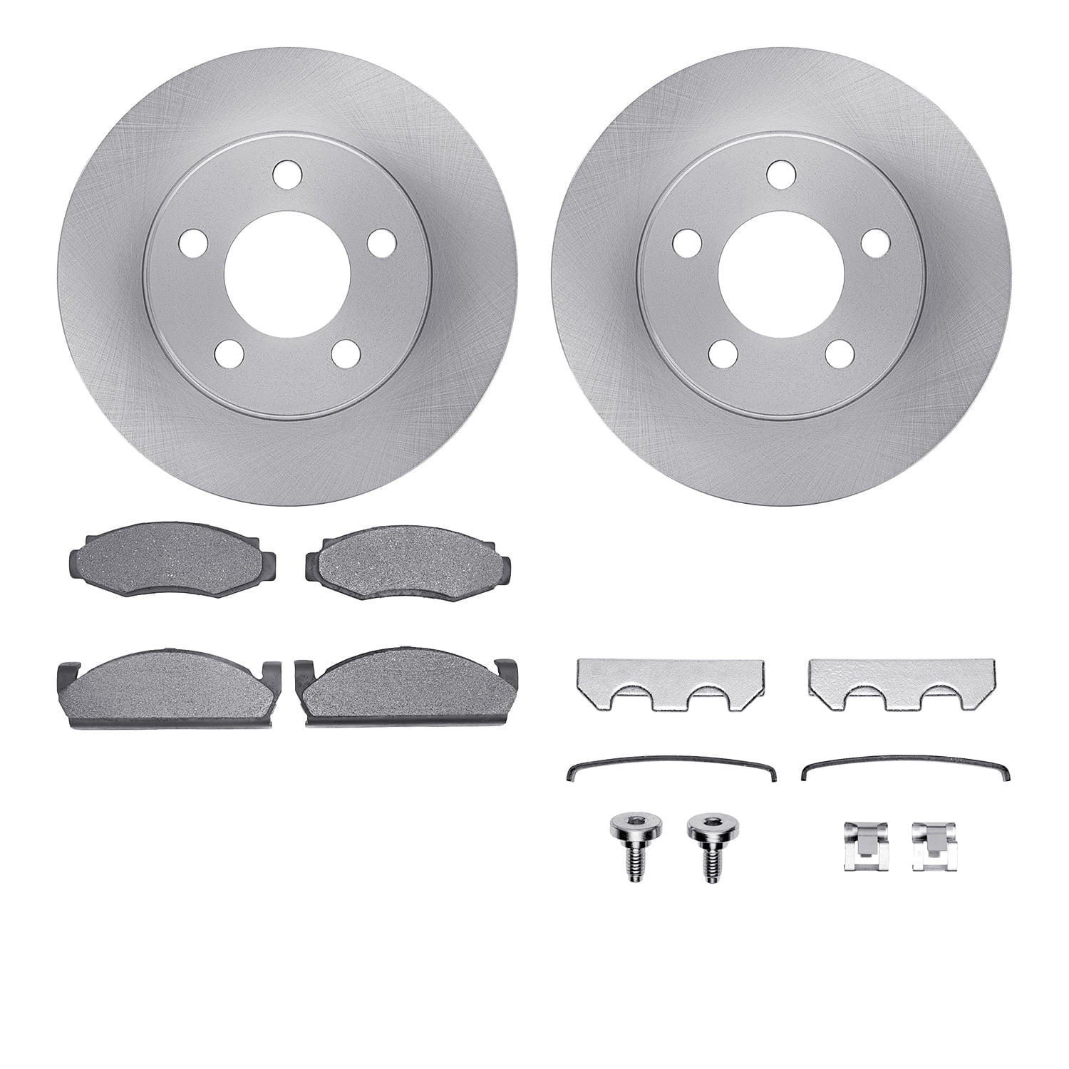 Dynamic Friction Company Front Brake Rotors with 5000 Advanced Brake Pads includes Hardware 6512-42060