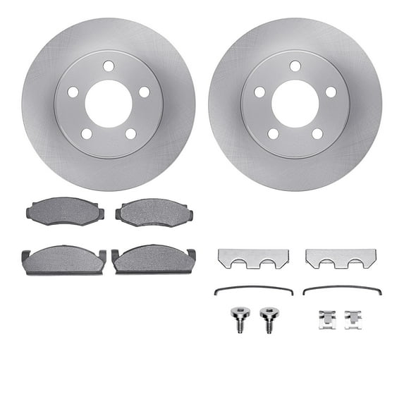 Dynamic Friction Company Front Brake Rotors with 5000 Advanced Brake Pads includes Hardware 6512-42060