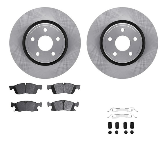 Dynamic Friction Company Front Brake Rotors with 5000 Advanced Brake Pads includes Hardware 6512-42077