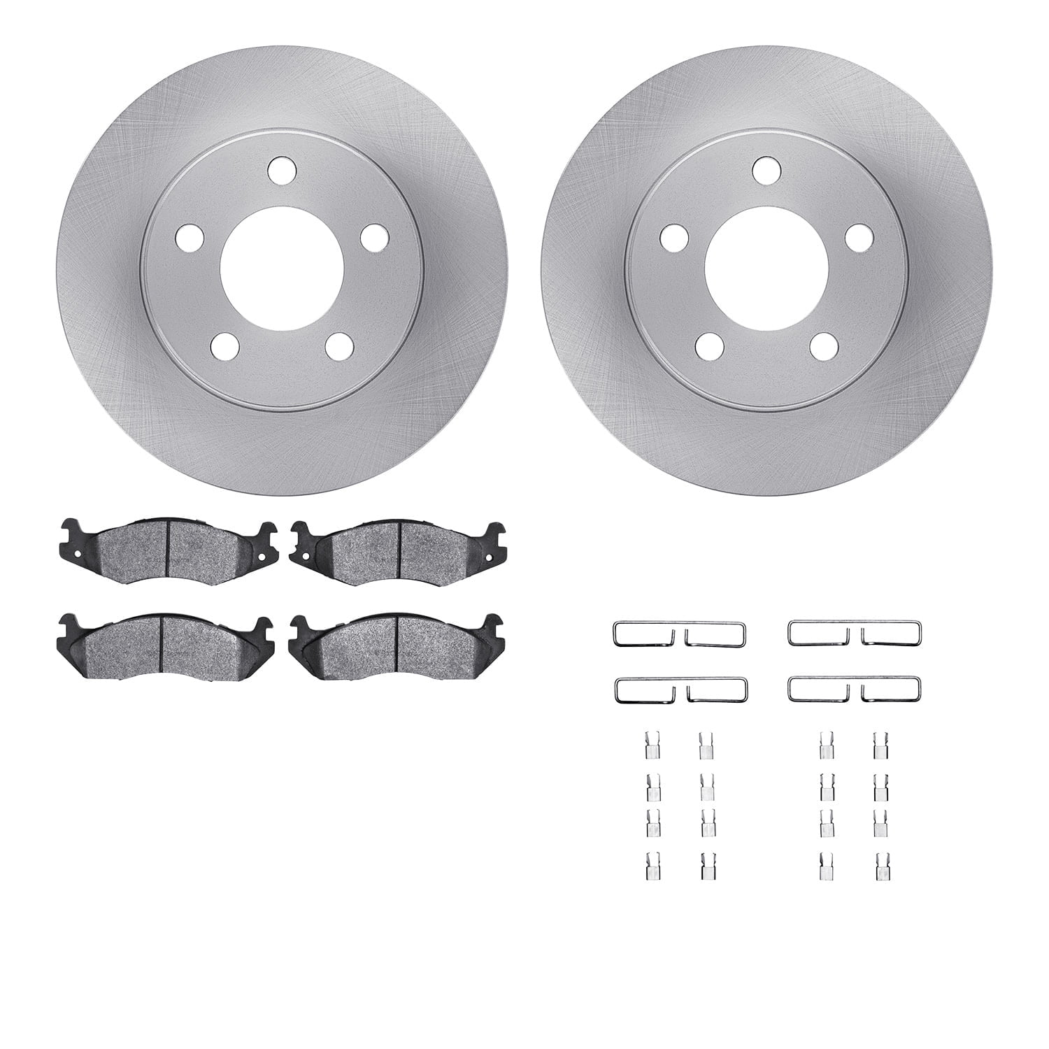Dynamic Friction Company Front Brake Rotors with 5000 Advanced Brake Pads includes Hardware 6512-42129