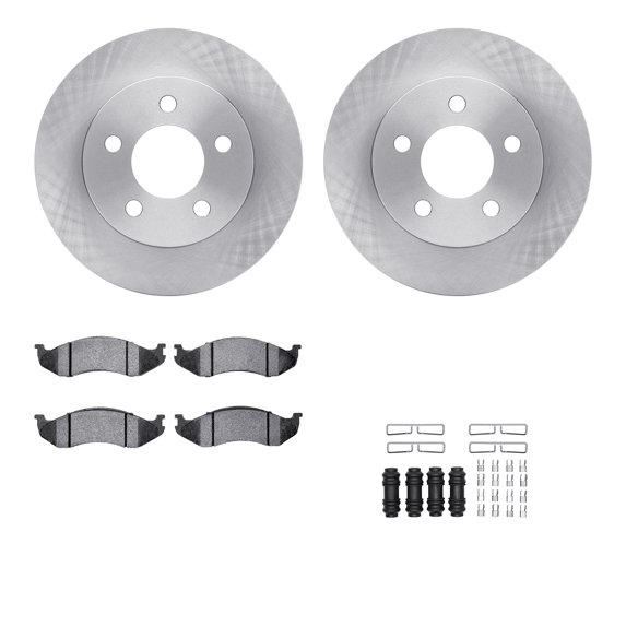 Dynamic Friction Company Front Brake Rotors with 5000 Advanced Brake Pads includes Hardware 6512-42163