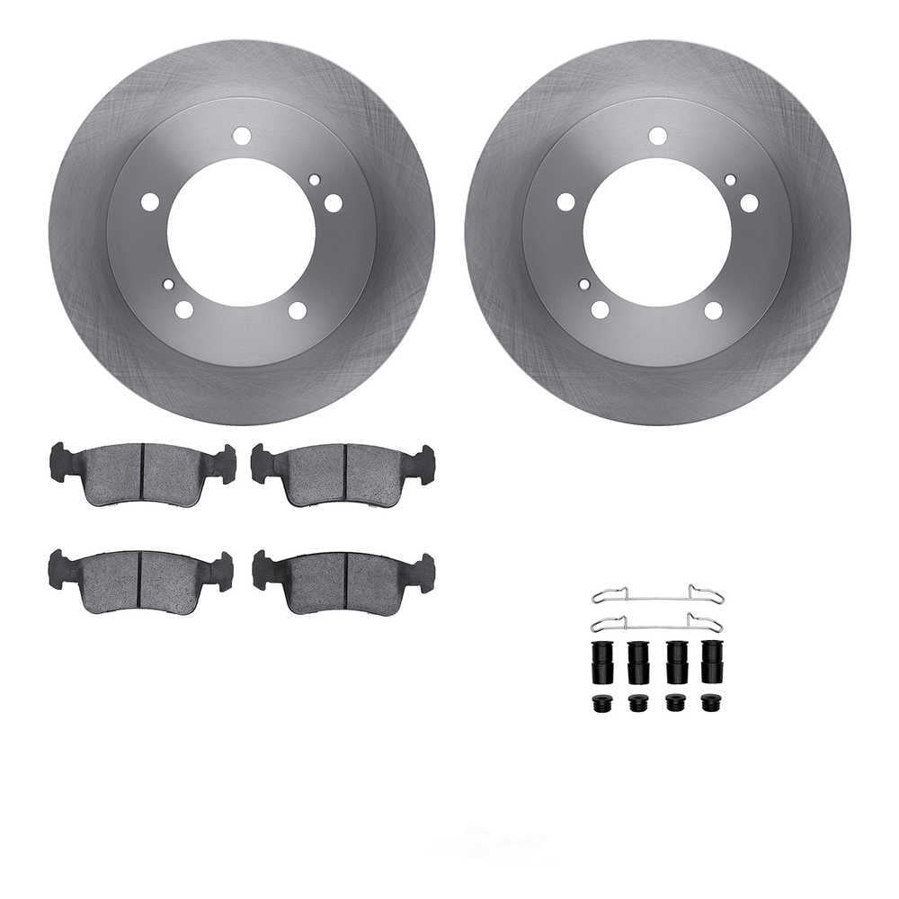 Dynamic Friction Company 6512-47165 DFC Rotors with 5000 Advanced Brake Pads includes Hardware