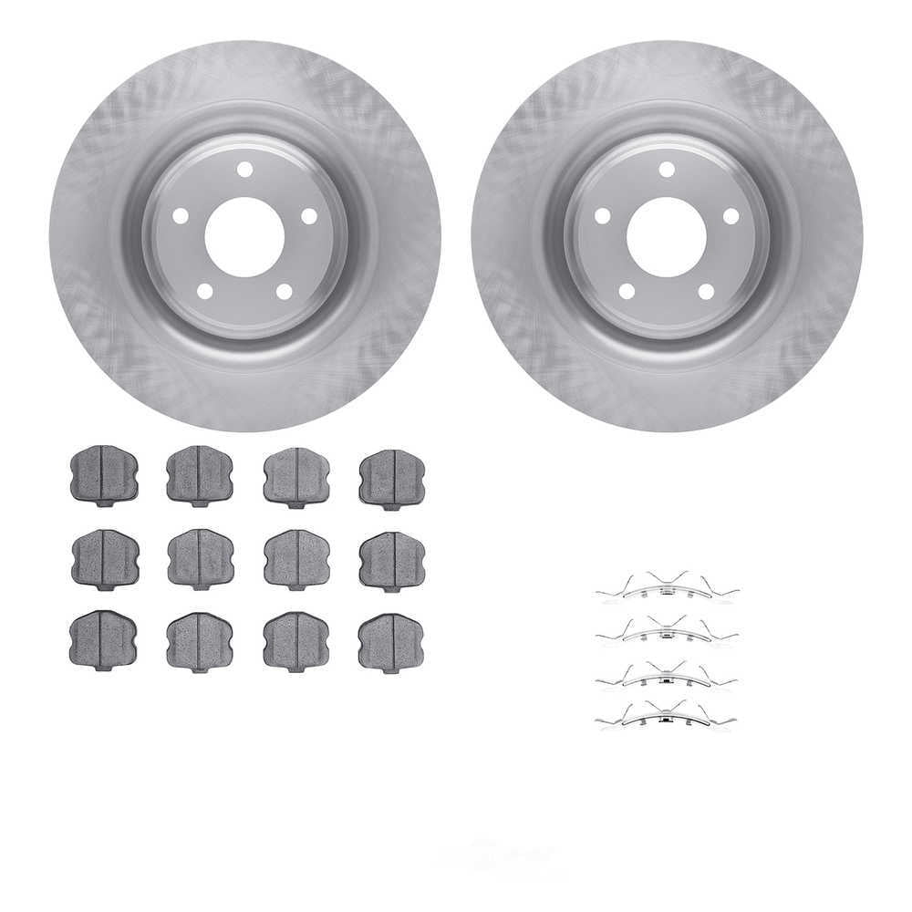 Dynamic Friction Company 6512-47191 DFC Rotors with 5000 Advanced Brake Pads includes Hardware