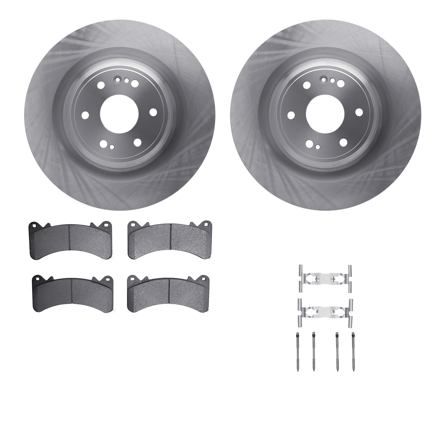 Dynamic Friction Company Front Brake Rotors with 5000 Advanced Brake Pads includes Hardware 6512-47342