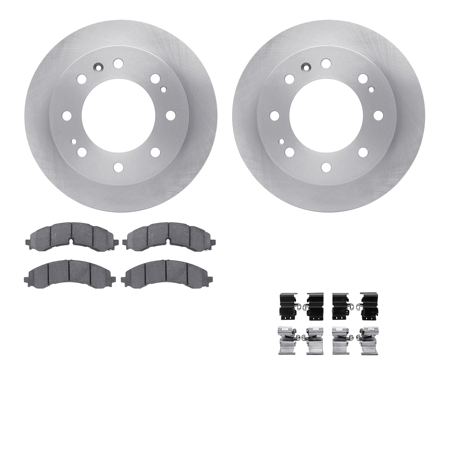 Dynamic Friction Company Front Brake Rotors with 5000 Advanced Brake Pads includes Hardware 6512-48074