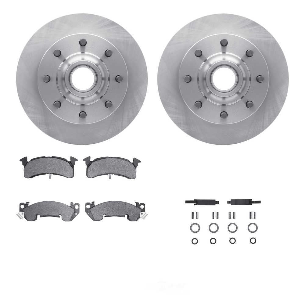DFC 5000 Euro Ceramic Brake Pads and Hardware Kit - Archived 6512-48171 DFC Rotors with 5000