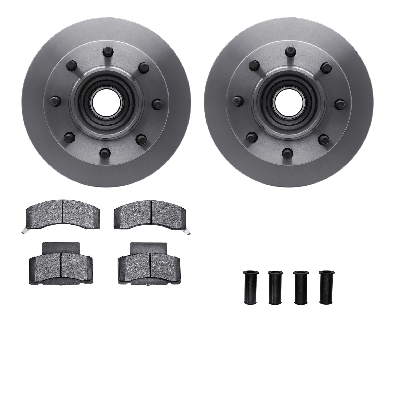 Dynamic Friction Company Front Brake Rotors with 5000 Advanced Brake Pads includes Hardware 6512-48222