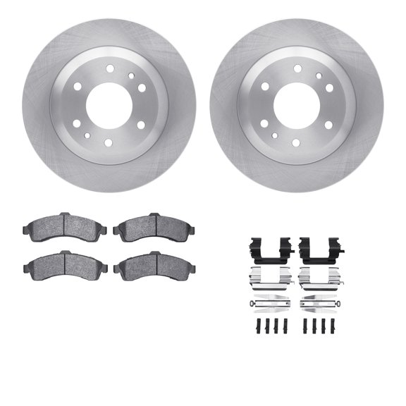 Dynamic Friction Company Front Brake Rotors with 5000 Advanced Brake Pads includes Hardware 6512-48285