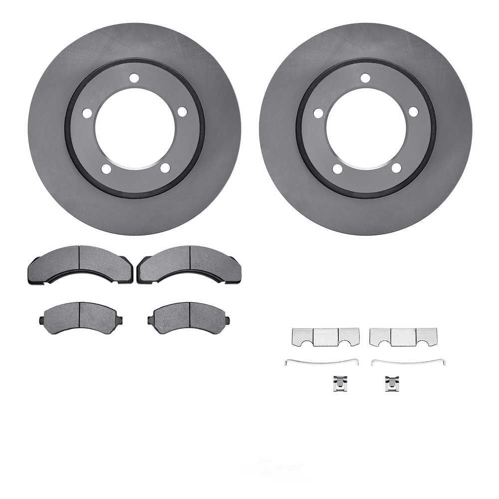 Dynamic Friction Company 6512-48390 DFC Rotors with 5000 Advanced Brake Pads includes Hardware