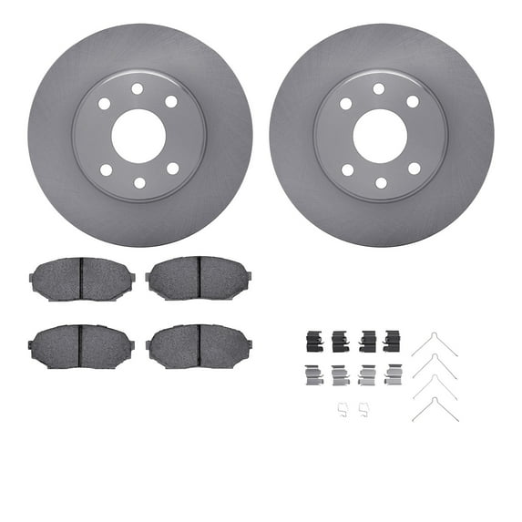Dynamic Friction Company Front Brake Rotors with 5000 Advanced Brake Pads includes Hardware 6512-50001