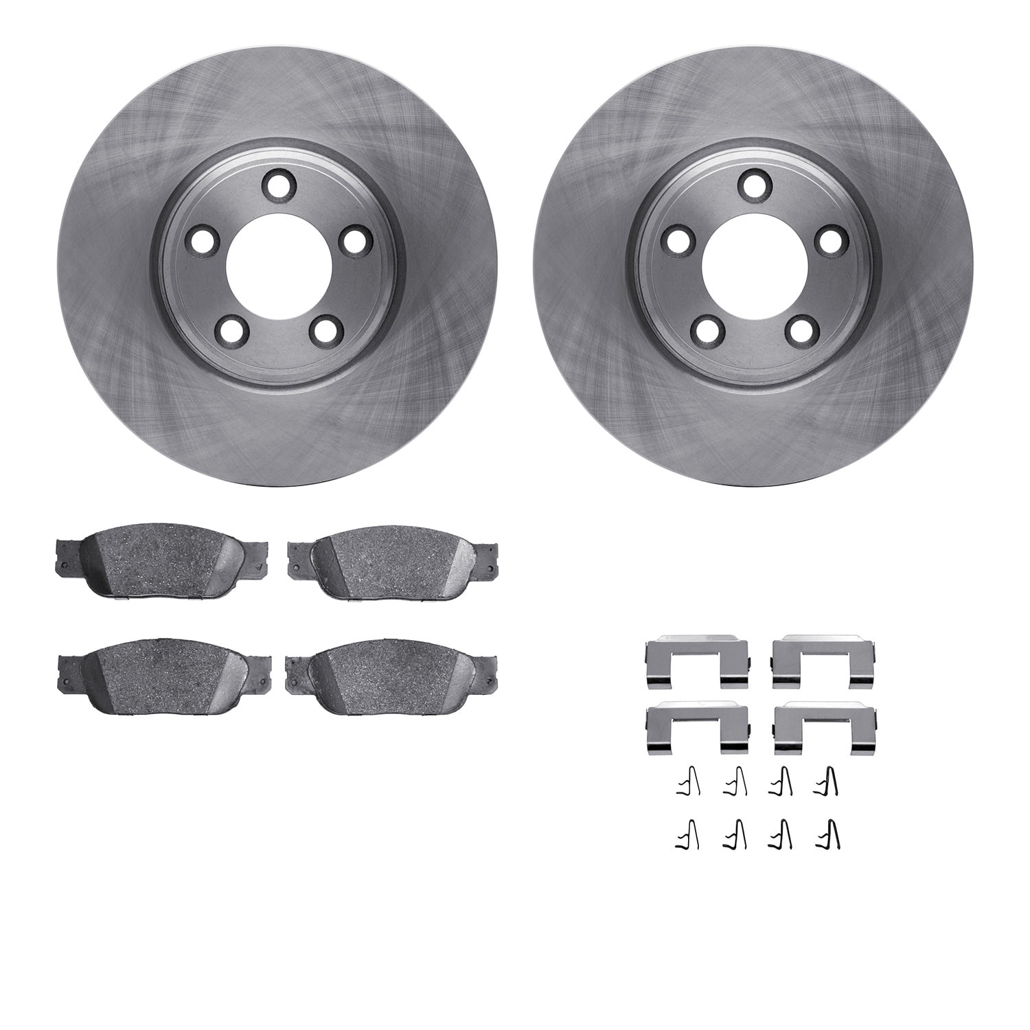 Dynamic Friction Company Front Brake Rotors with 5000 Advanced Brake Pads includes Hardware 6512-54376
