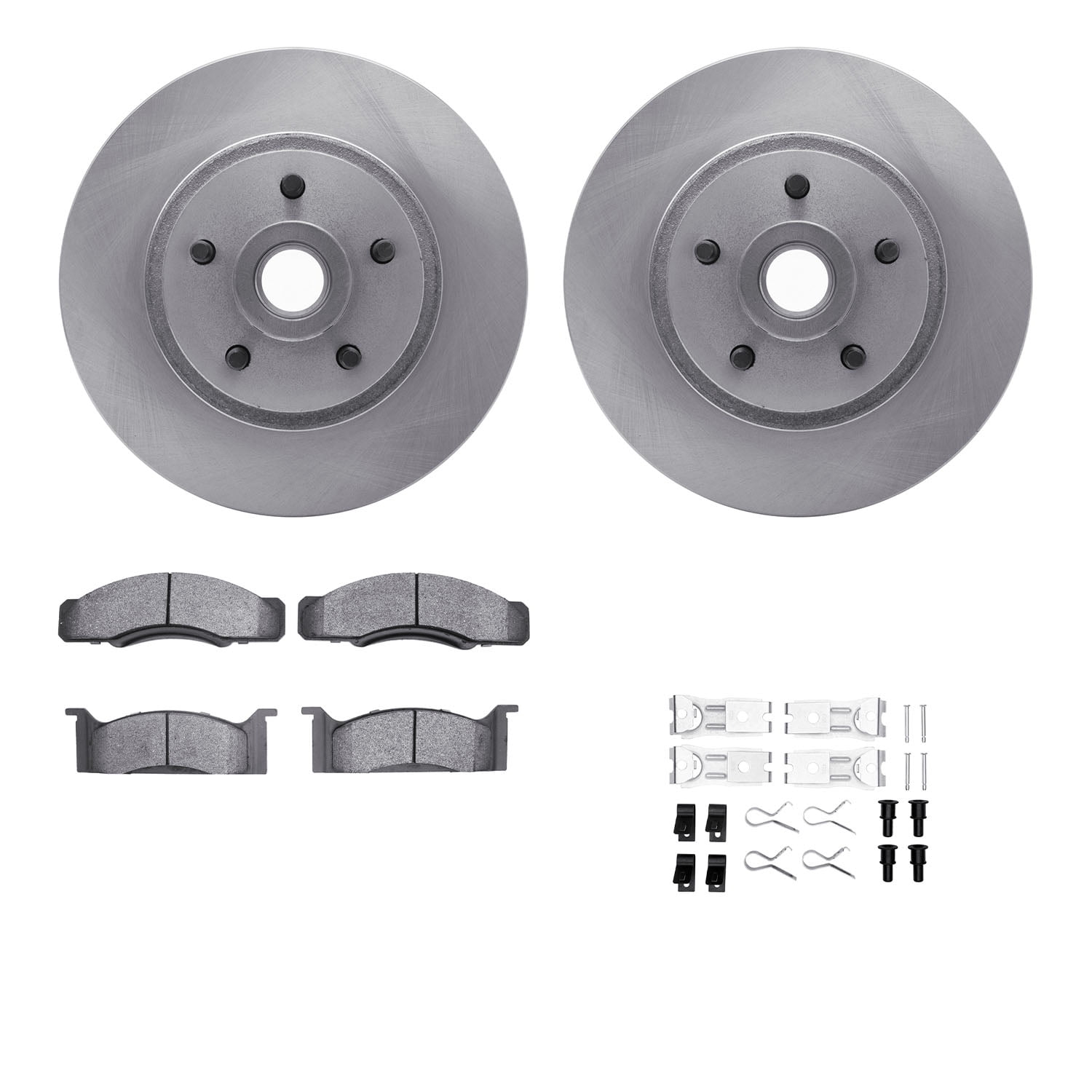 Dynamic Friction Company Front Brake Rotors with 5000 Advanced Brake Pads includes Hardware 6512-55043