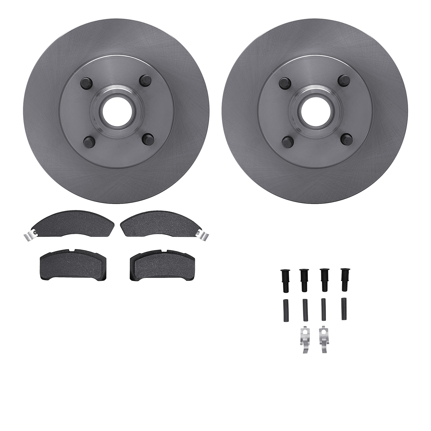 Dynamic Friction Company Front Brake Rotors with 5000 Advanced Brake Pads includes Hardware 6512-55058