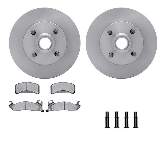 Dynamic Friction Company Front Brake Rotors with 5000 Advanced Brake Pads includes Hardware 6512-55062