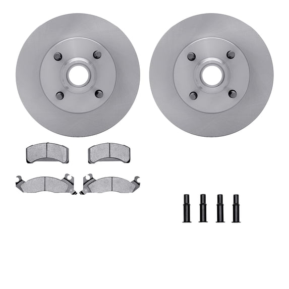 Dynamic Friction Company Front Brake Rotors with 5000 Advanced Brake Pads includes Hardware 6512-55062