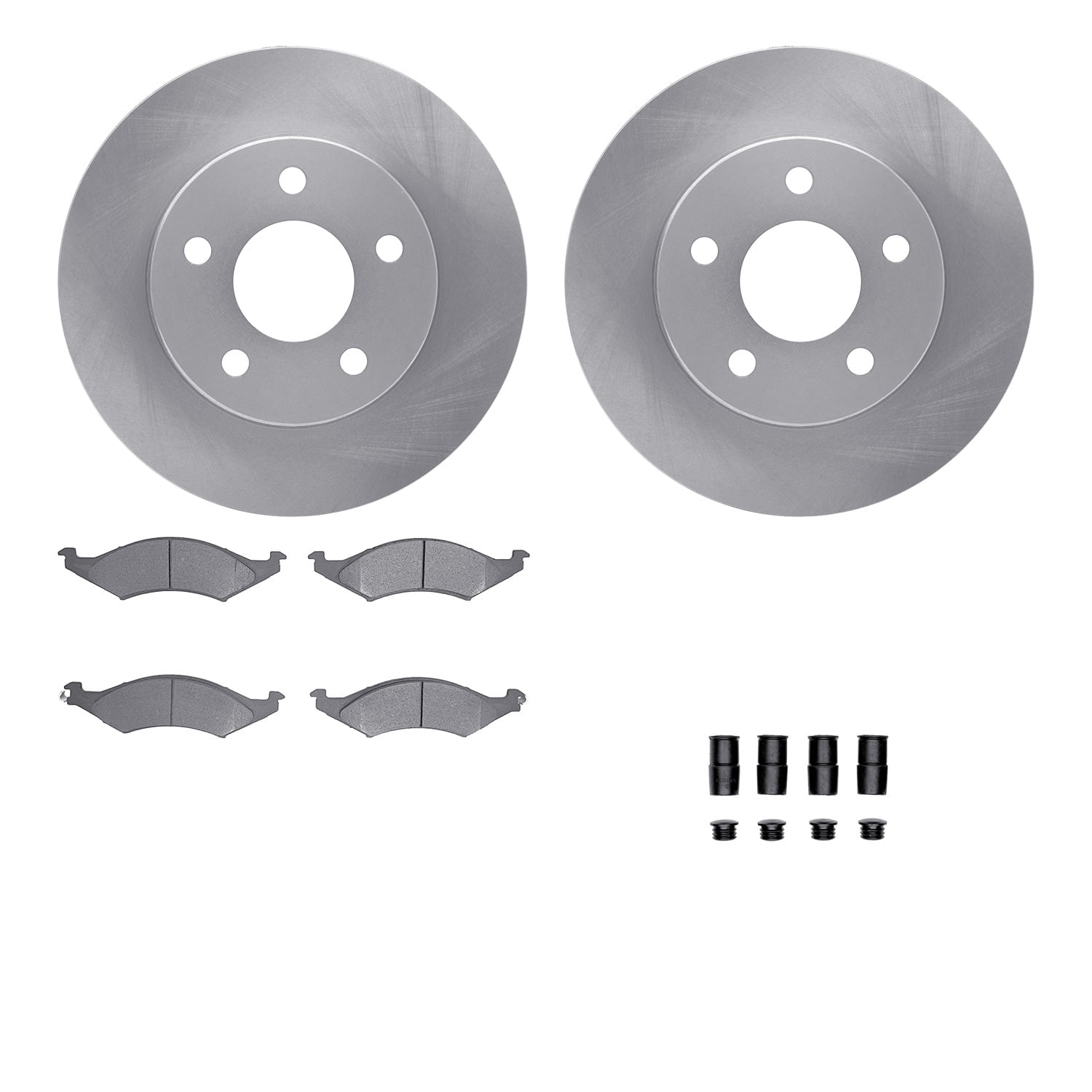 Dynamic Friction Company Front Brake Rotors with 5000 Advanced Brake Pads includes Hardware 6512-55081