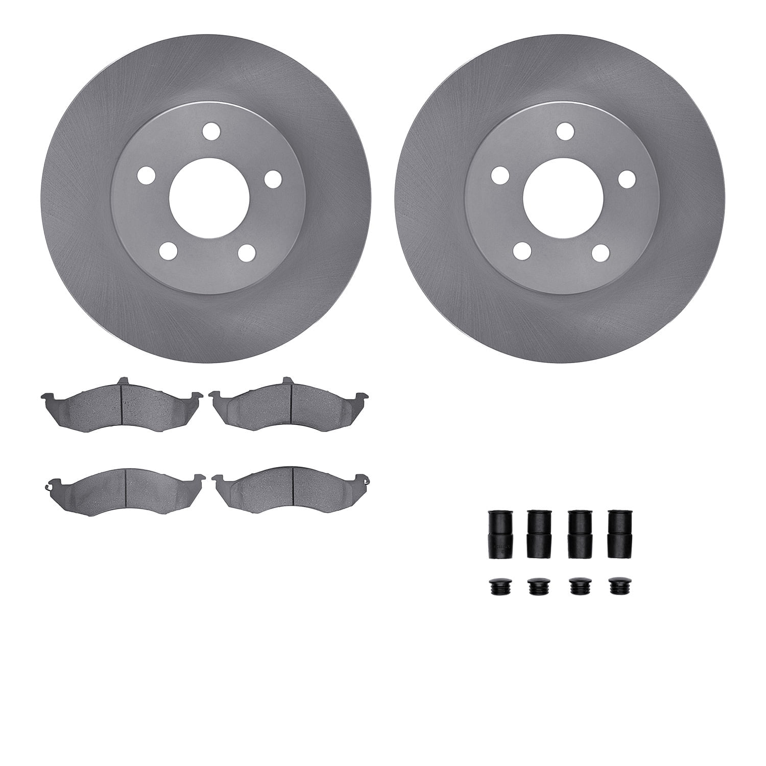 Dynamic Friction Company Front Brake Rotors with 5000 Advanced Brake Pads includes Hardware 6512-55111