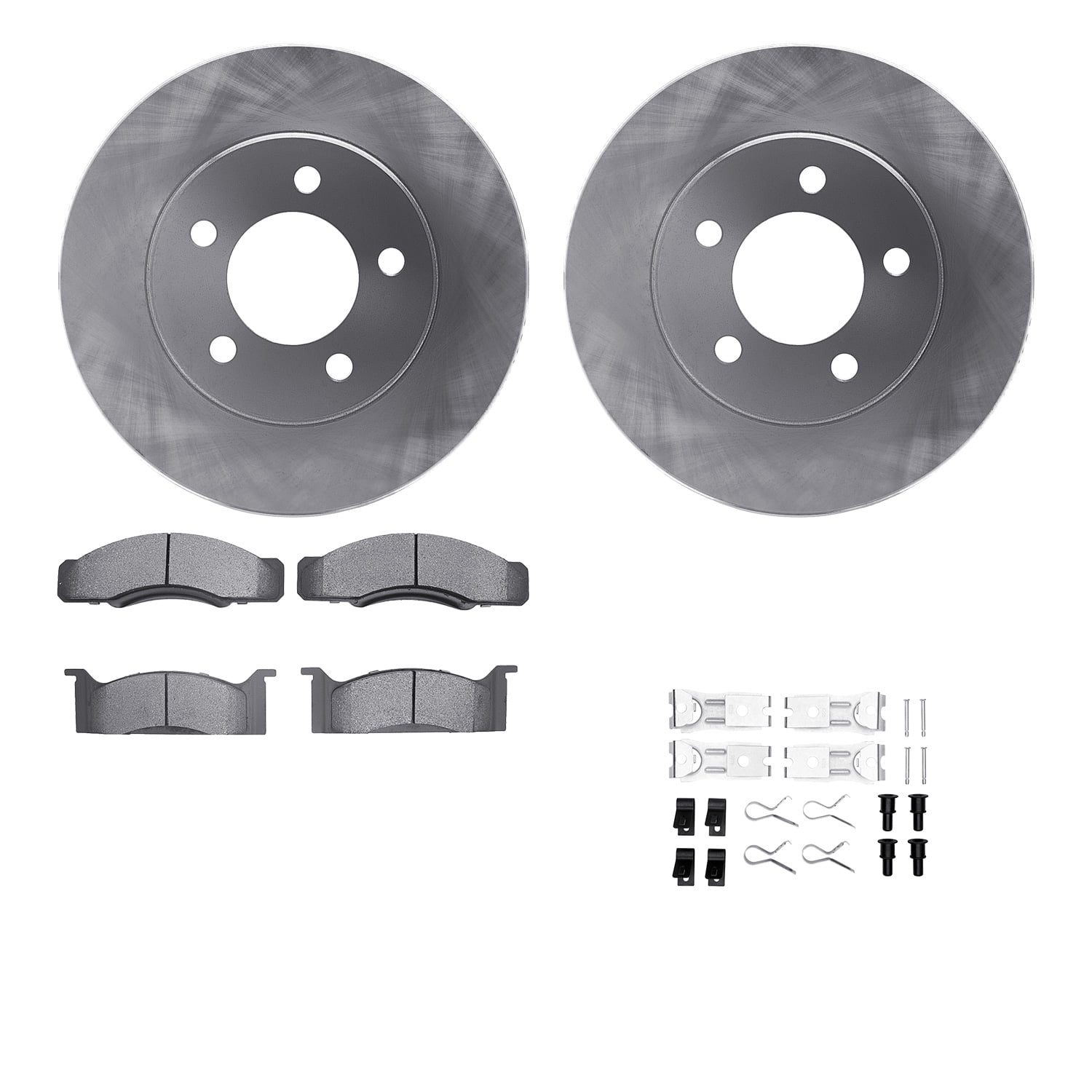 Dynamic Friction Company Front Brake Rotors with 5000 Advanced Brake Pads includes Hardware 6512-55117