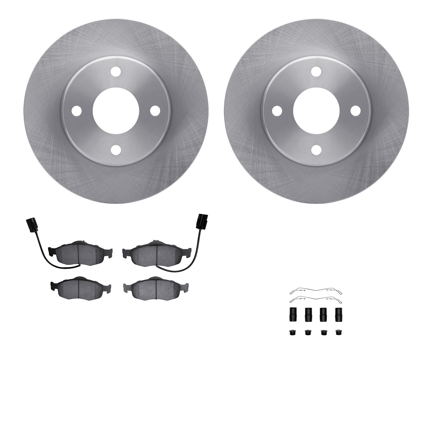 Dynamic Friction Company Front Brake Rotors with 5000 Advanced Brake Pads includes Hardware 6512-56065