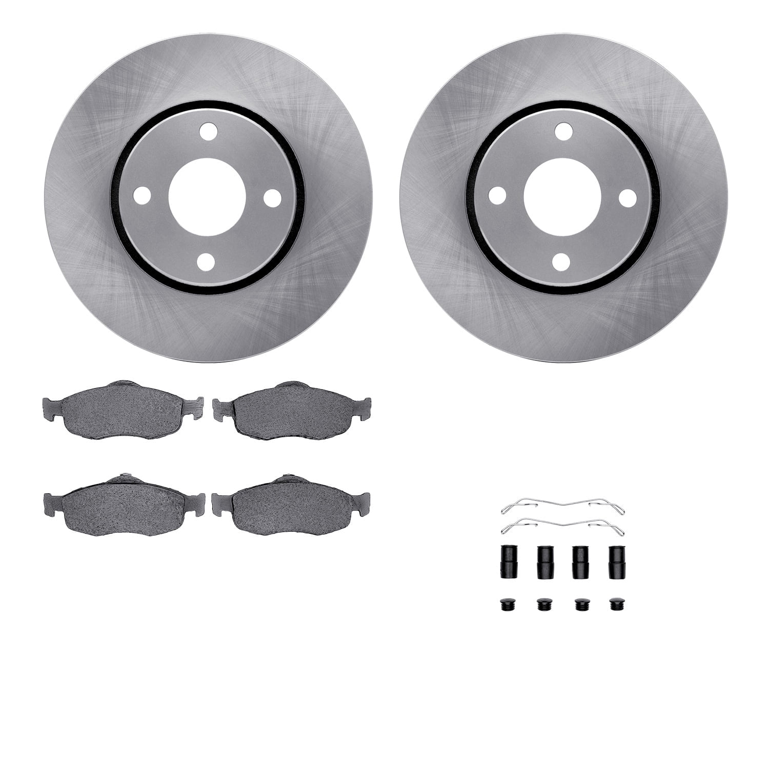 Dynamic Friction Company Front Brake Rotors with 5000 Advanced Brake Pads includes Hardware 6512-56091