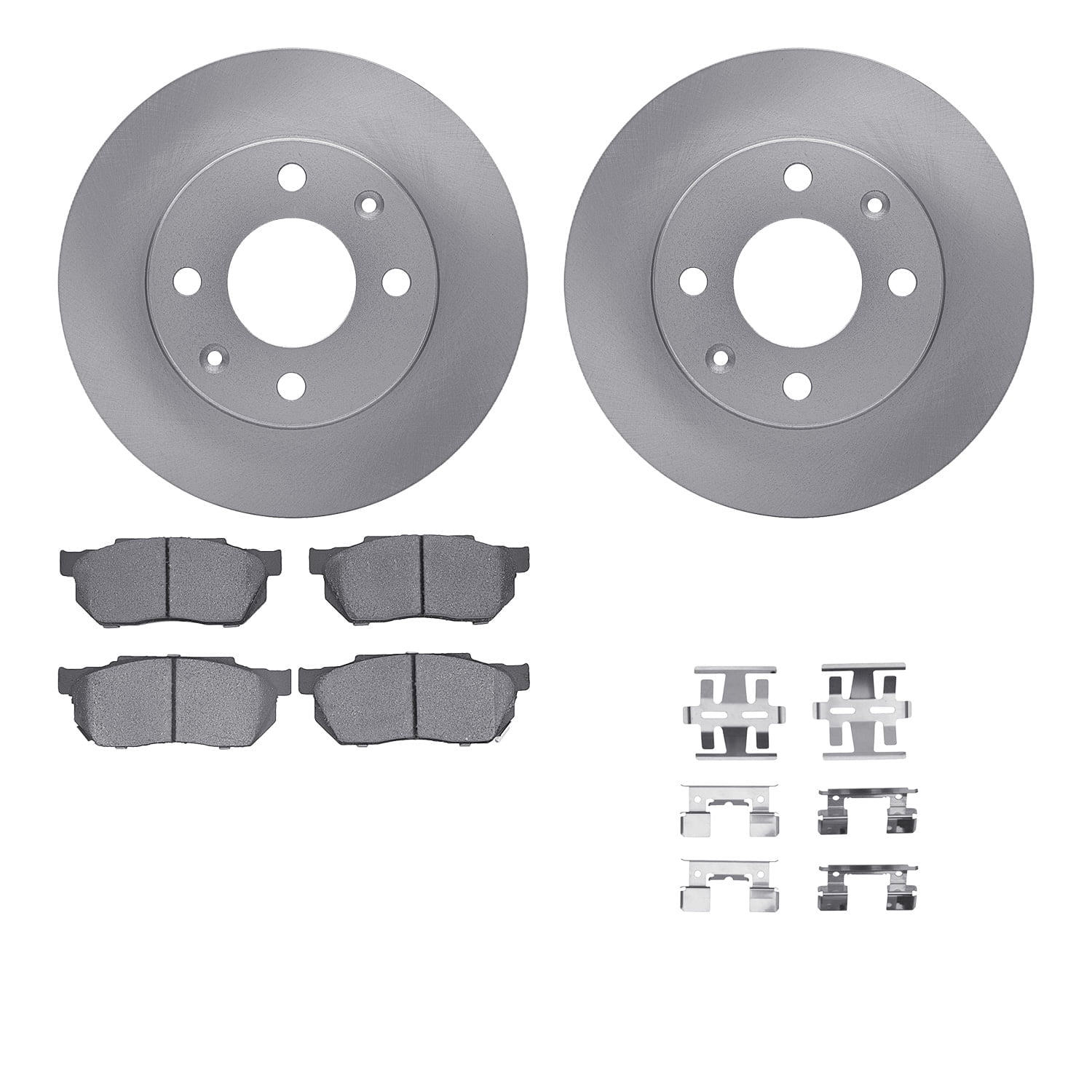 Dynamic Friction Company Front Brake Rotors with 5000 Advanced Brake Pads includes Hardware 6512-59107
