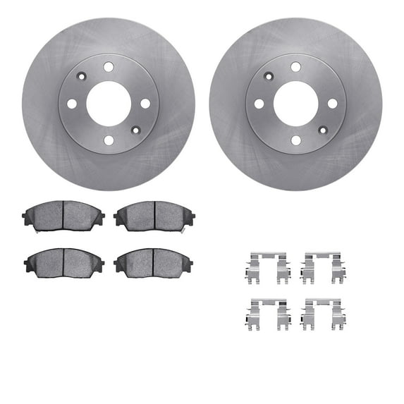 Dynamic Friction Company Front Brake Rotors with 5000 Advanced Brake Pads includes Hardware 6512-59167