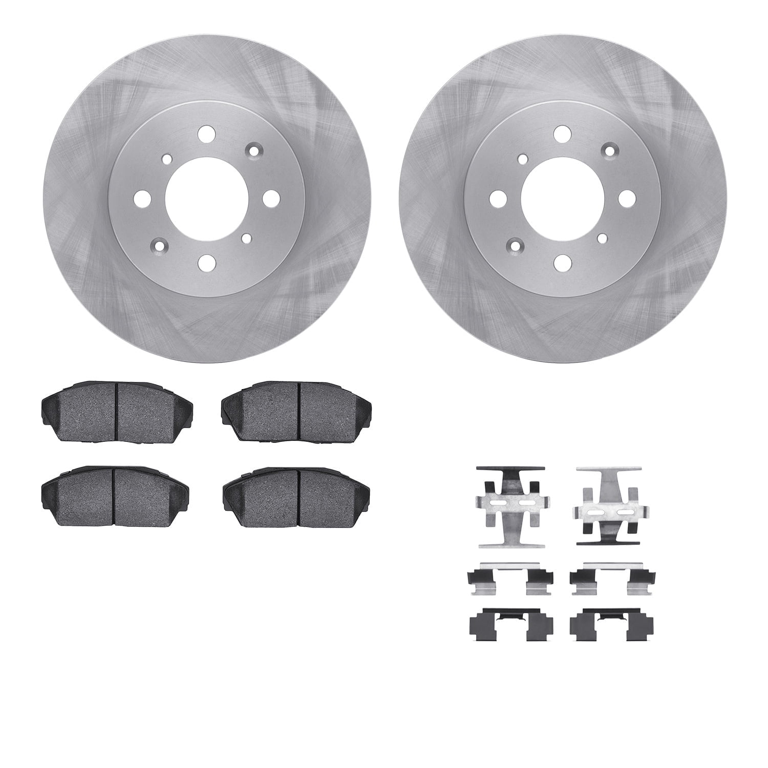 Dynamic Friction Company Front Brake Rotors with 5000 Advanced Brake Pads includes Hardware 6512-59188