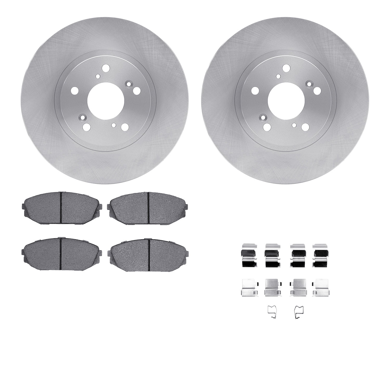 Dynamic Friction Company Front Brake Rotors with 5000 Advanced Brake Pads includes Hardware 6512-59358