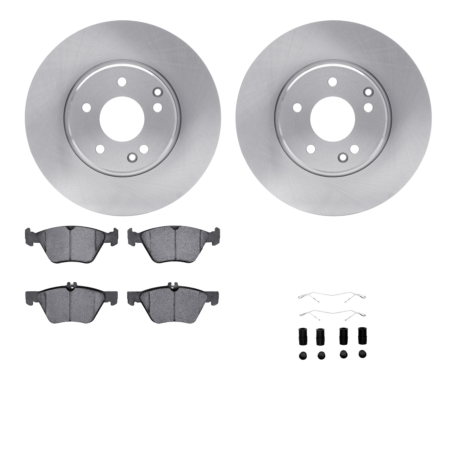 Dynamic Friction Company Front Brake Rotors with 5000 Advanced Brake Pads includes Hardware 6512-63344
