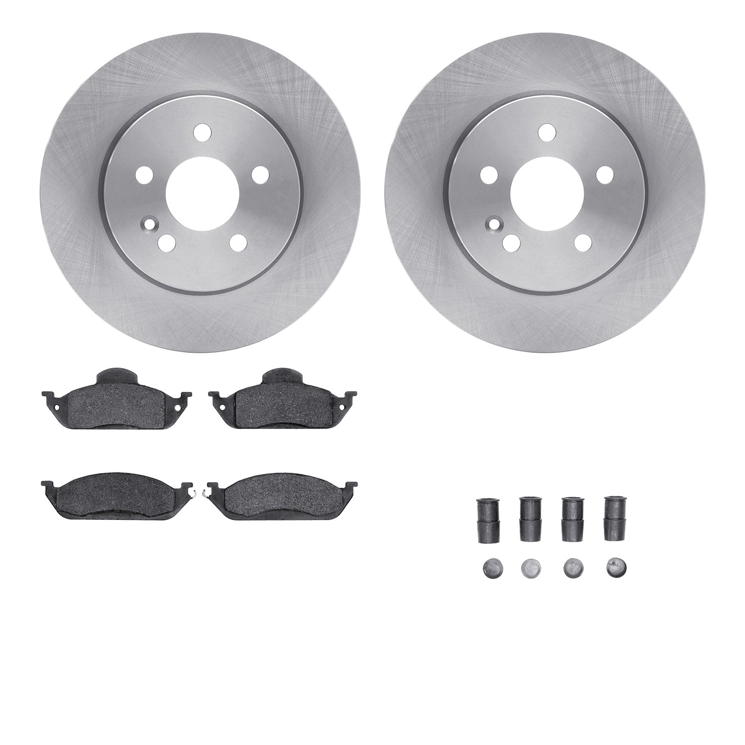Dynamic Friction Company Front Brake Rotors with 5000 Advanced Brake Pads includes Hardware 6512-63490