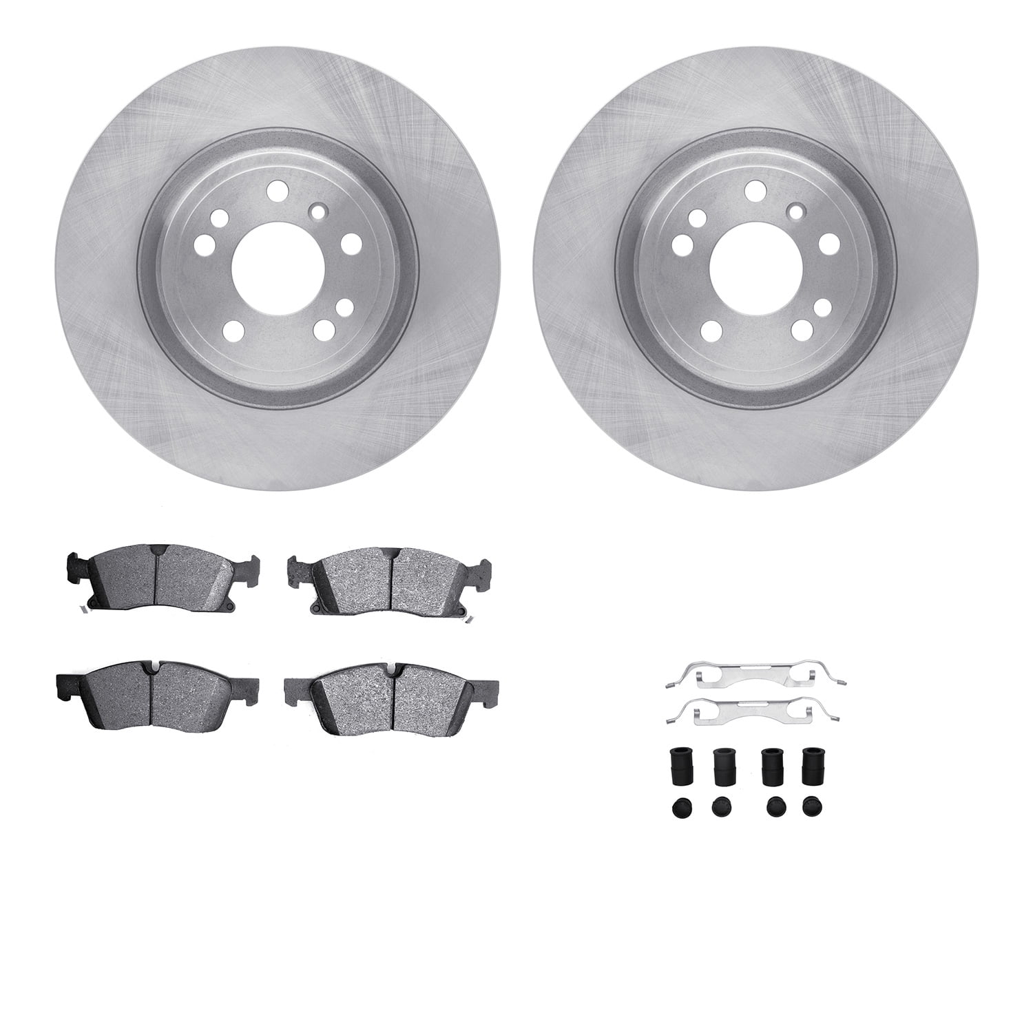 Dynamic Friction Company Front Brake Rotors with 5000 Advanced Brake Pads includes Hardware 6512-63558